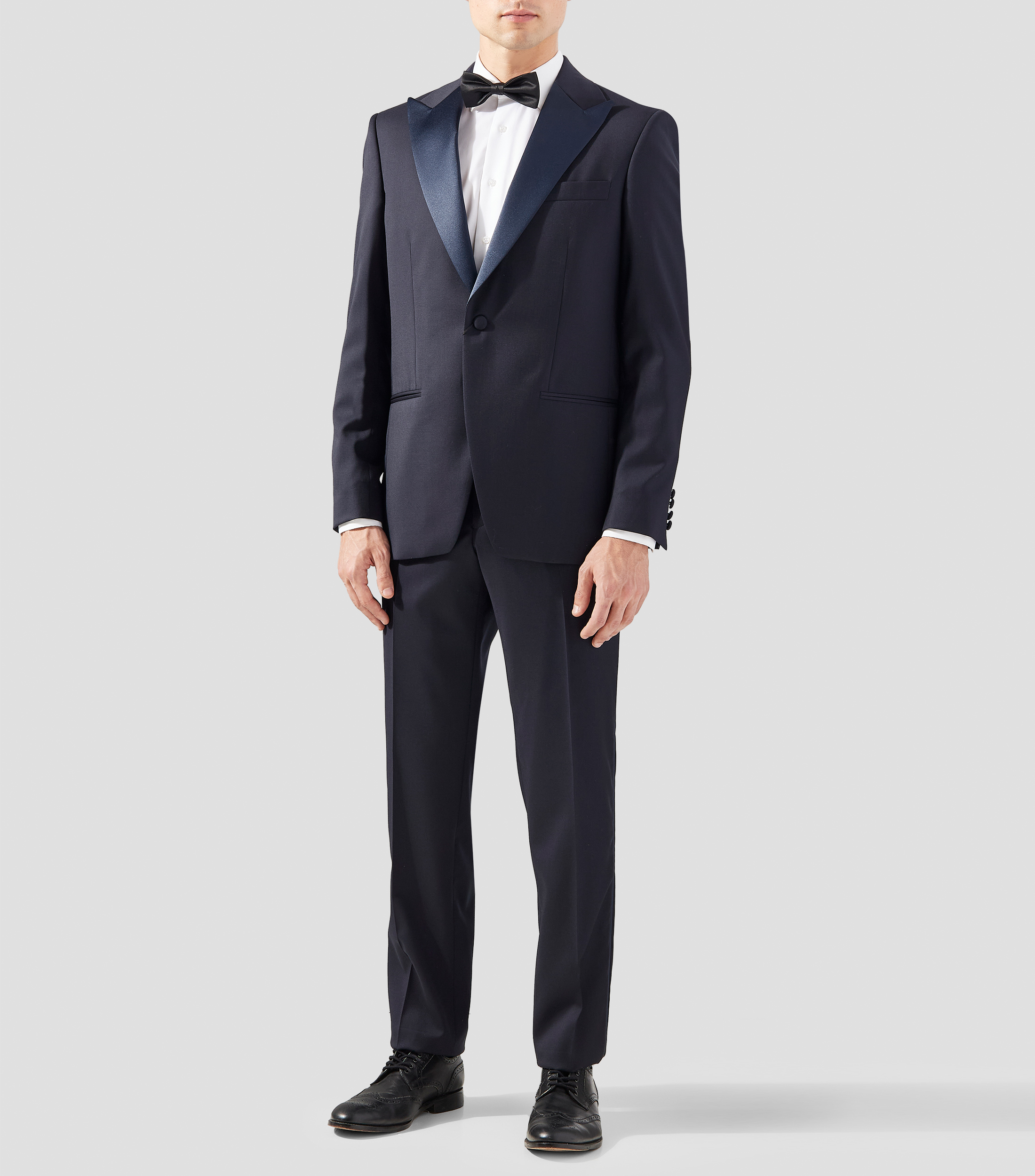 Traje de lana corte regular liso Hombre